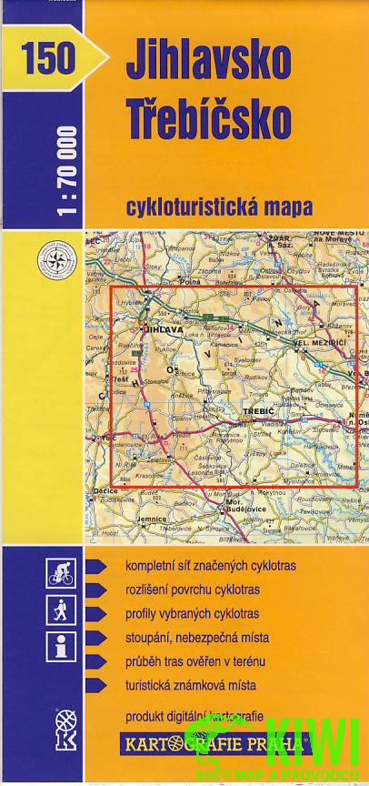 Kartografie Praha cyklomapa Jihlavsko, Třebíčsko 1:70 t., 1. vydání 2006
