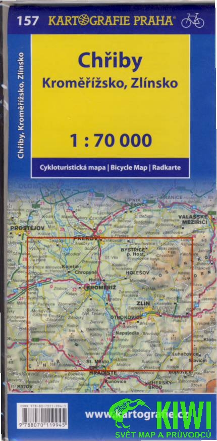 Kartografie Praha cyklomapa Chřiby, Kroměřížsko, Zlínsko 1:70 t.