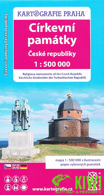 Kartografie Praha mapa Cirkevní památky České republiky 1:500 t.