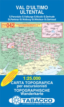 Val d´Ultimo, Ultental (Tabacco - 042) - turistická mapa | knihynahory.cz