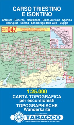 Oblast Terstu (Tabacco - 047) - turistická mapa | knihynahory.cz