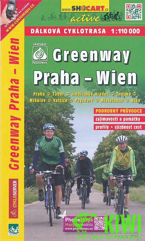 Shocart cyklomapa Greenway Praha-Wien 1:110 t.