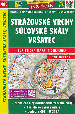 Shocart Strážovské vrchy, Sulovské skály, Vršatec - turistická mapa č. 480