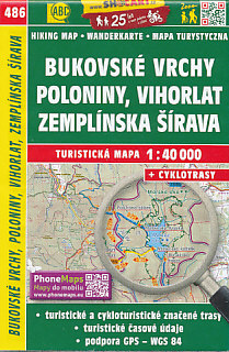 Shocart Bukovské vrchy, Poloniny, Vihorlat, Zemplínska Šírava - turistická mapa č.486