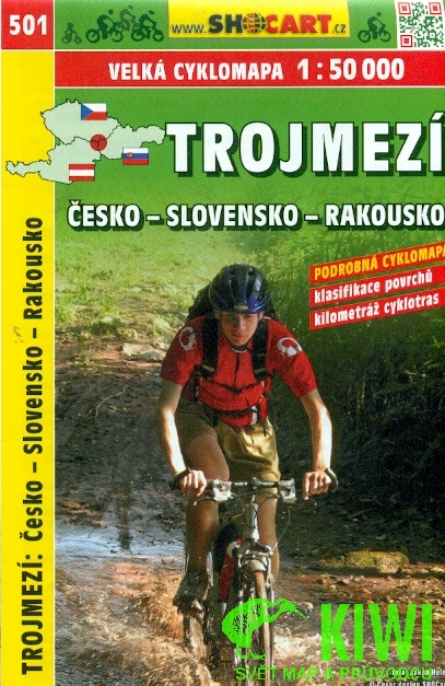 Shocart cyklomapa Trojmezí Česko - Slovensko - Rakousko 1:50 t.