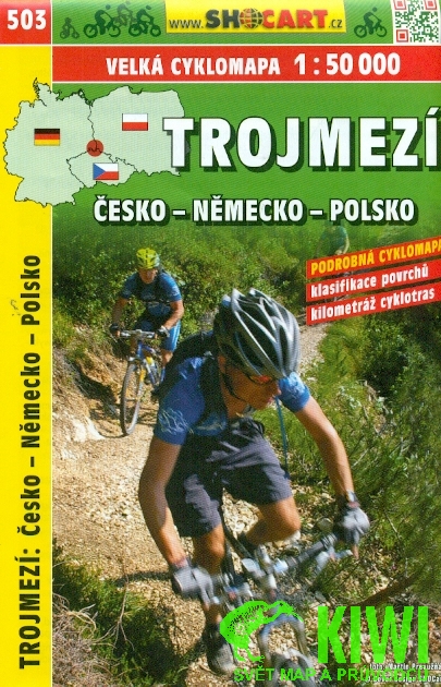 Shocart cyklomapa Trojmezí Česko - Německo - Polsko 1:50 t.