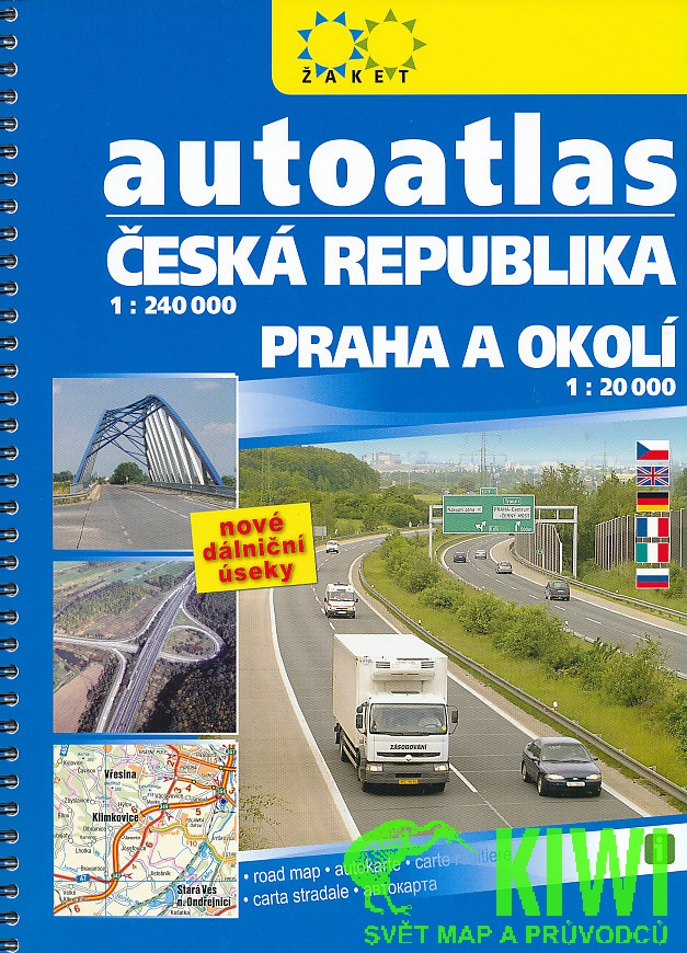 Žaket vydavatelství atlas Česká republika 1:240 t., Praha 1:20 t.