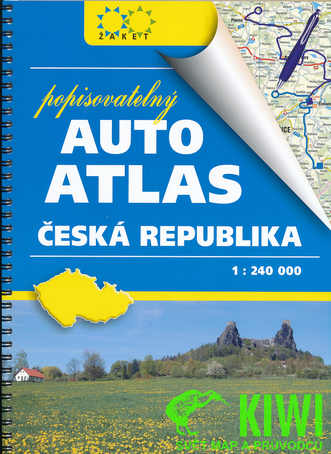 Žaket vydavatelství atlas ČR 1:240 t. A4 popisovatelný