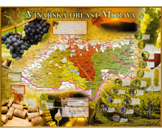 ZES vydavatelství nástěnná mapa Moravy vinařská laminovaná 116 x 88 cm