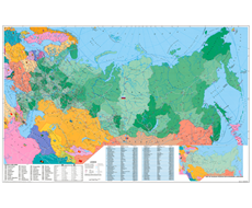ZES vydavatelství nástěnná mapa Rusko spediční PSČ lamino,lišta,133 x 88 cm