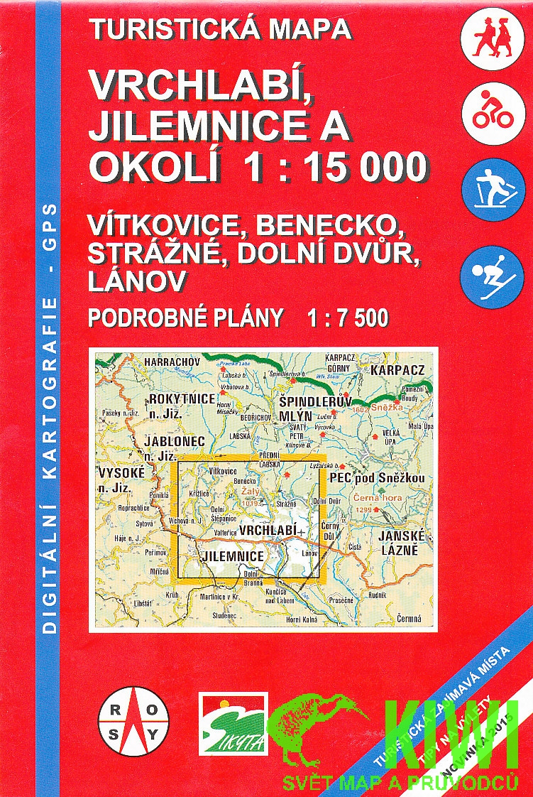 ROSY vydavatelství mapa Vrchlabí,Jilemnice a okolí 1:15 t.