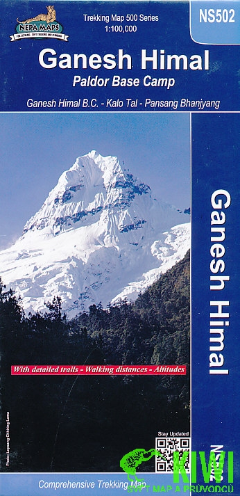 mapa Ganesh Himal, Paldor Base Camp 1:100 t. Nepa Maps