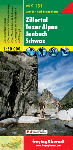 Freytag & Berndt Zillertal, Tuxer Alpen, Jenbach, Schwaz (WK151)