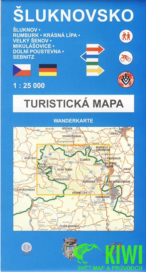 Eurokart,Geodézie OnLine vydavatelství turistická a cyklomapa Český les - Domažlicko 1:25 t. (č.57)