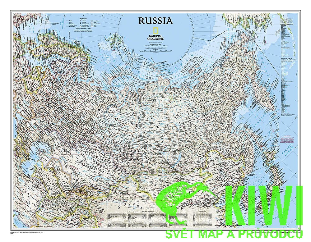 National Geographic Maps nástěnná mapa Russia politická 77x60 cm laminovaná