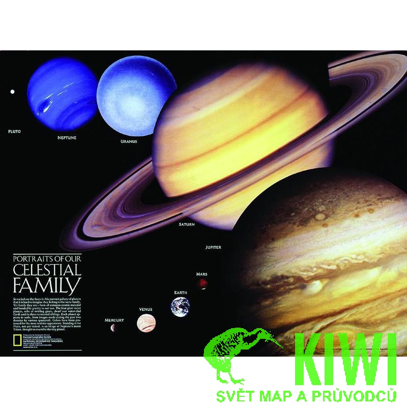 National Geographic Maps nástěnná mapa Solar System sluneční soustava 60x46 cm