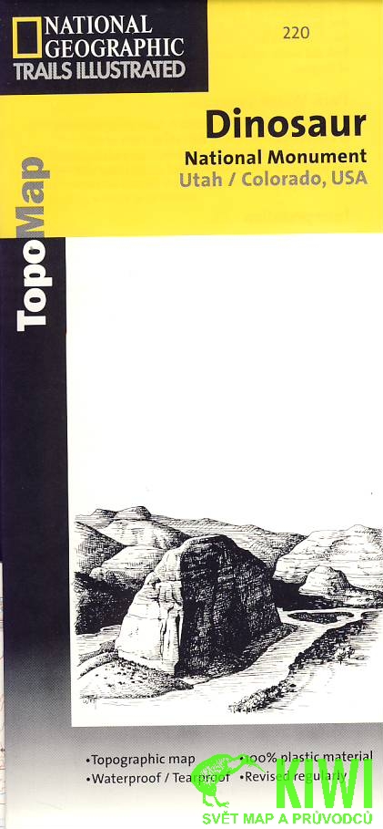 National Geographic Maps mapa Dinosaur National Monument 1:78,125 t. voděodolná NG