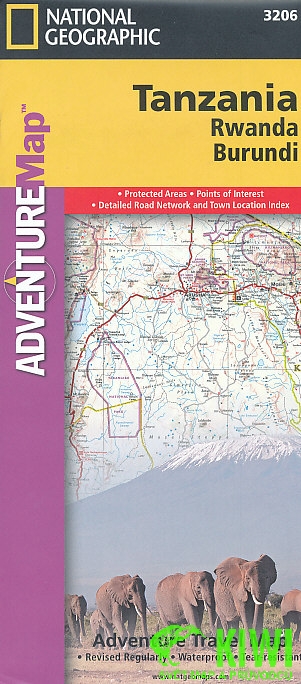 National Geographic Maps mapa Tanzania 1:1,315 mil. National Geographic voděodolná