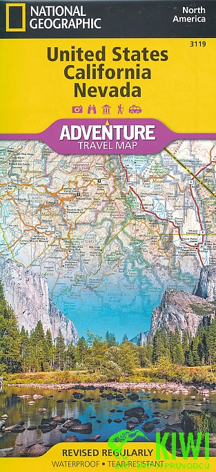 National Geographic Maps mapa USA-California,Nevada 1:1,3 mil. voděodolná