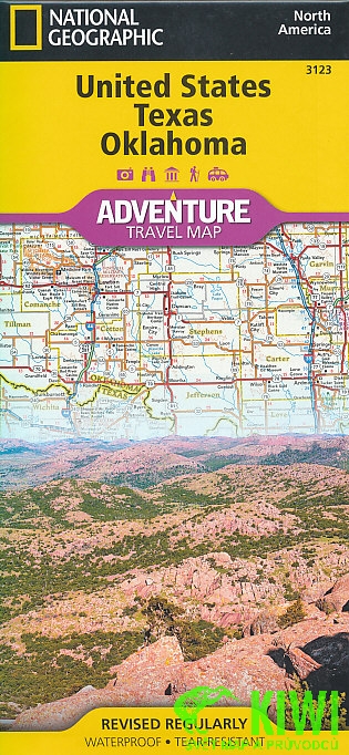 National Geographic Maps mapa USA-Texas,Oklahoma 1:1,3 mil. voděodolná