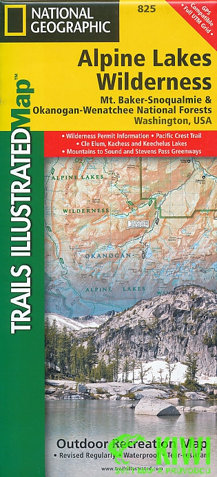 National Geographic Maps mapa Alpine Lakes Wilderness (Washington) 1:75 t. voděodolná