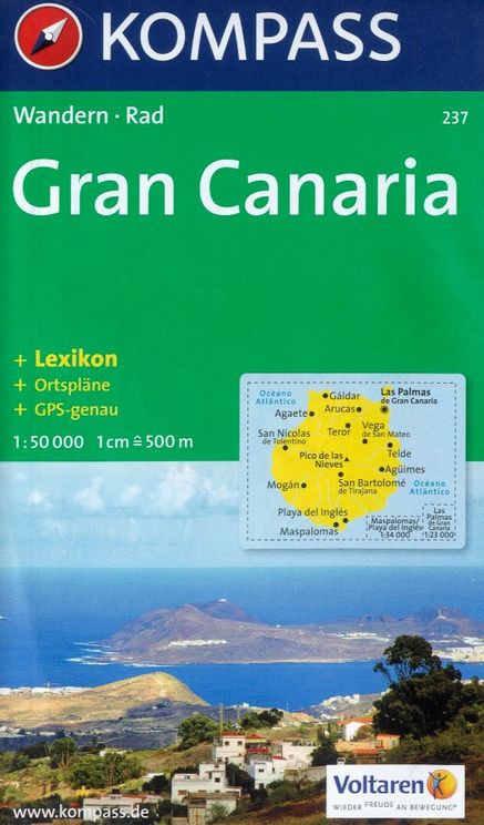 Gran Canaria, turistická mapa (Kompass č. 237) - turistická mapa