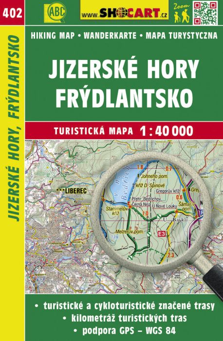 Jizerské hory, Frýdlantsko - turistická mapa č. 402