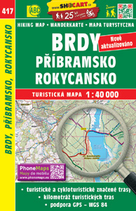 Shocart Brdy, Příbramsko, Rokycansko - turistická mapa č. 417