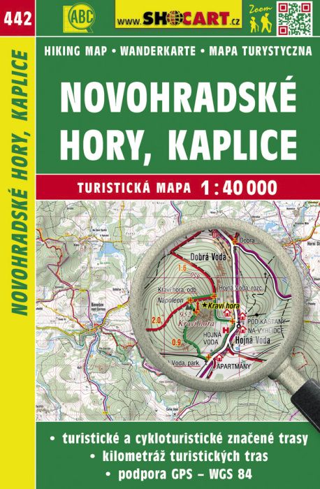 Shocart Novohradské hory, Kaplice - turistická mapa č. 442
