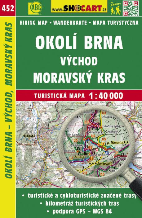 Shocart Okolí Brna - východ, Moravský kras - turistická mapa č. 452