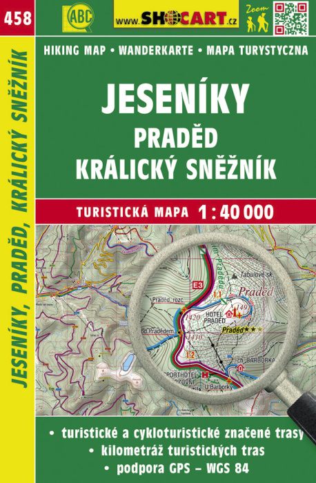 Shocart Jeseníky, Praděd, Králický Sněžník - turistická mapa č. 458