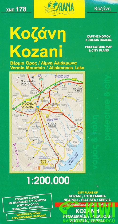 Orama vydavatelství mapa Kozani (Západní Makedonie - Řecko) 1:200 t.