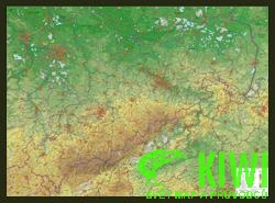 Georelief vydavatelství nástěnná mapa Sachsen (Sasko) 1:650 t. reliéfní 39x29 cm