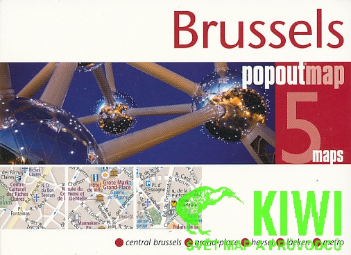 Berlitz plán Brussels pop out map