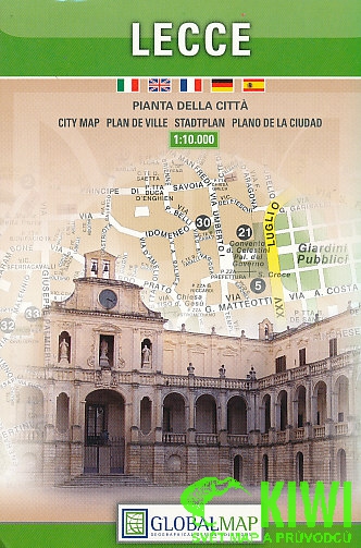 Litografa artistica Cartografica plán Lecce 1:10 t.