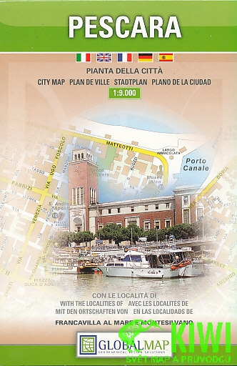 Litografa artistica Cartografica plán Pescara 1:9 t.