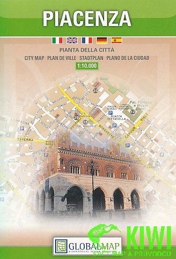 Litografa artistica Cartografica plán Piacenza 1:10 t.