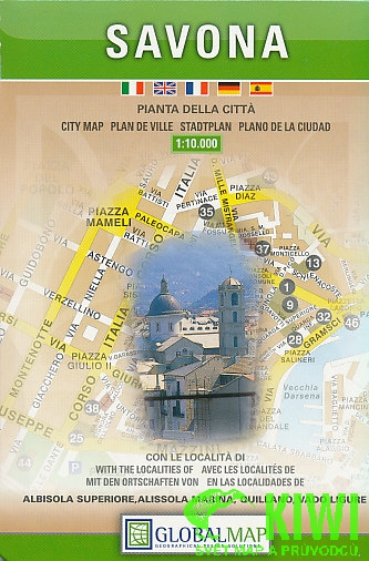 Litografa artistica Cartografica plán Savona 1:10 t.