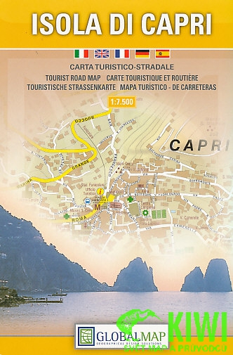 Litografa artistica Cartografica mapa Isola di Capri 1:7,5 t.