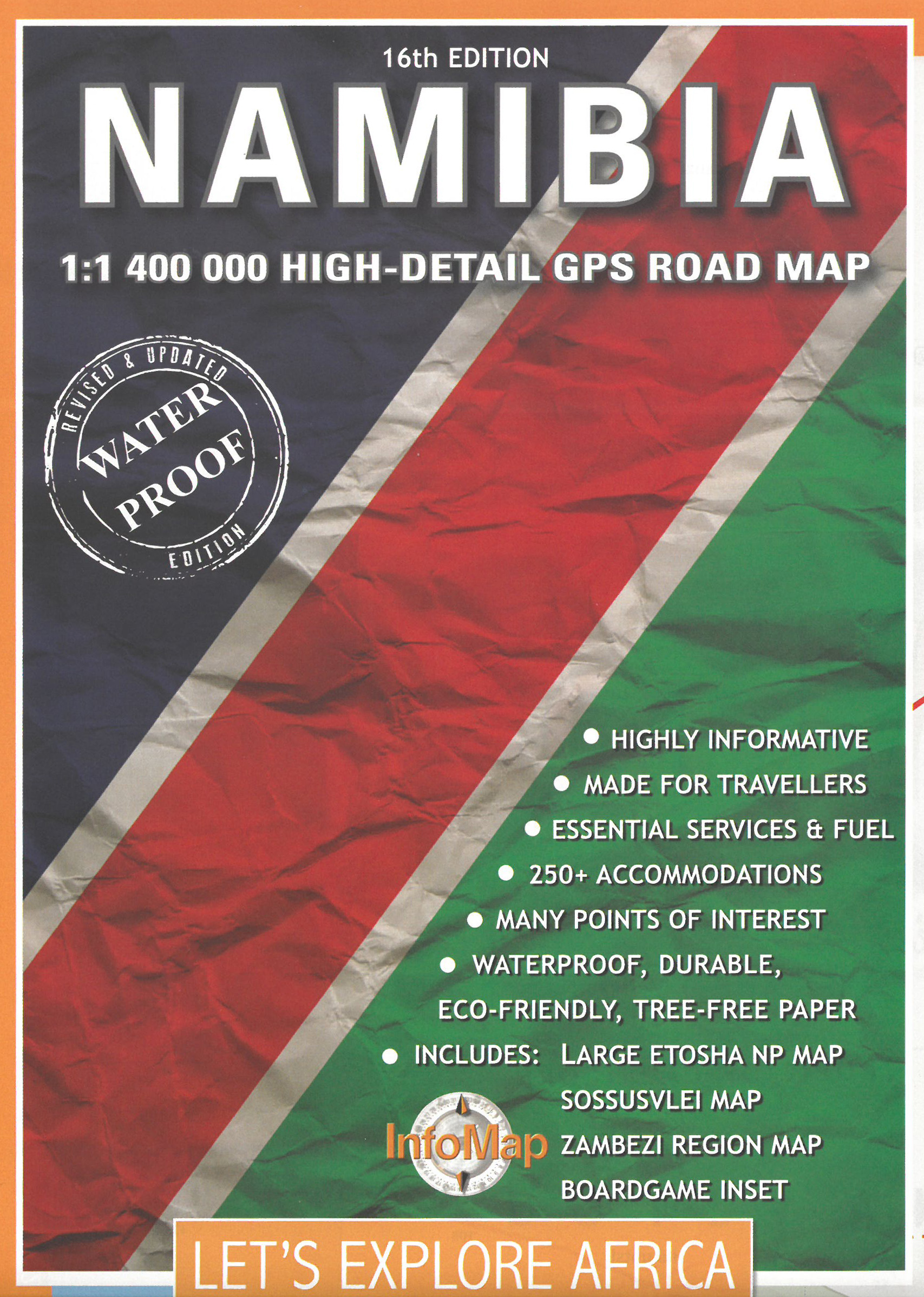 Craenen BBV distribuce mapa Namibia 1:1,4 mil.