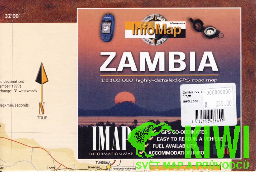 Craenen BBV distribuce mapa Zambia 1:1,1 mil. InfoMap