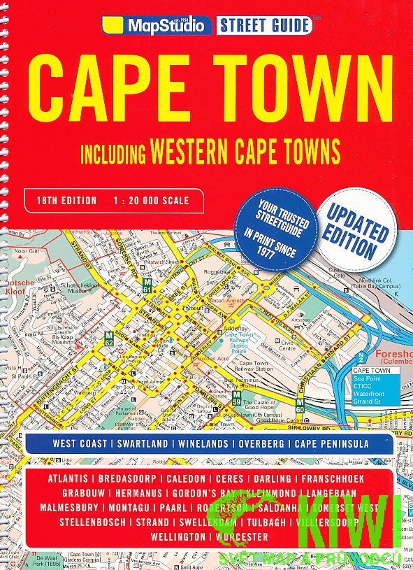 MapStudio vydavatelství atlas Cape Town a Western Cape Towns 1:20 t.