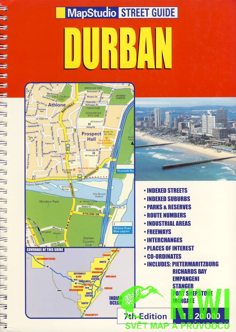 MapStudio vydavatelství atlas Durban 1:20 t. spiral