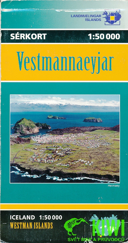 Mál og menning vydavatelství mapa Westman Islands (Vestmannaeyjar - Island) 1:50 t.