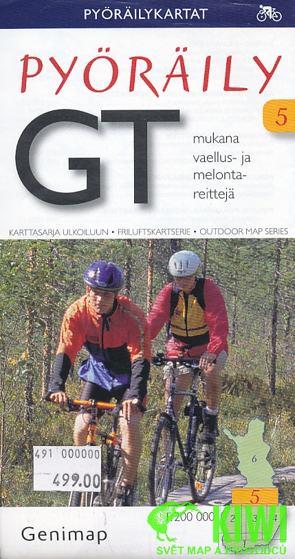 Karttakeskus vydavatelství cyklomapa Oulu-Suomussalmi 1:200 t. č.5