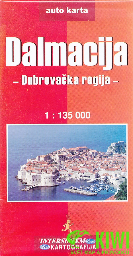 Intersistem vydavatelství mapa Dalmatia Dubrovnik region 1:135 t.