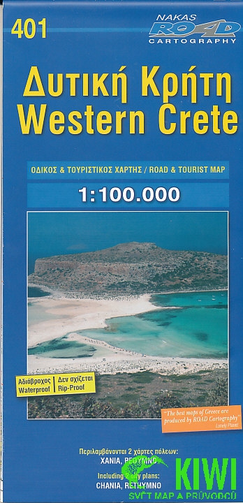 ROAD vydavatelství mapa Crete west 1:100 t. voděodolná