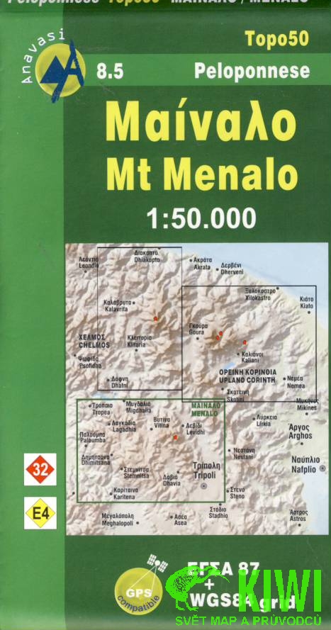 Anavasi mapa Mt. Menalo 1:50 t. (Peloponés/Peloponnese)