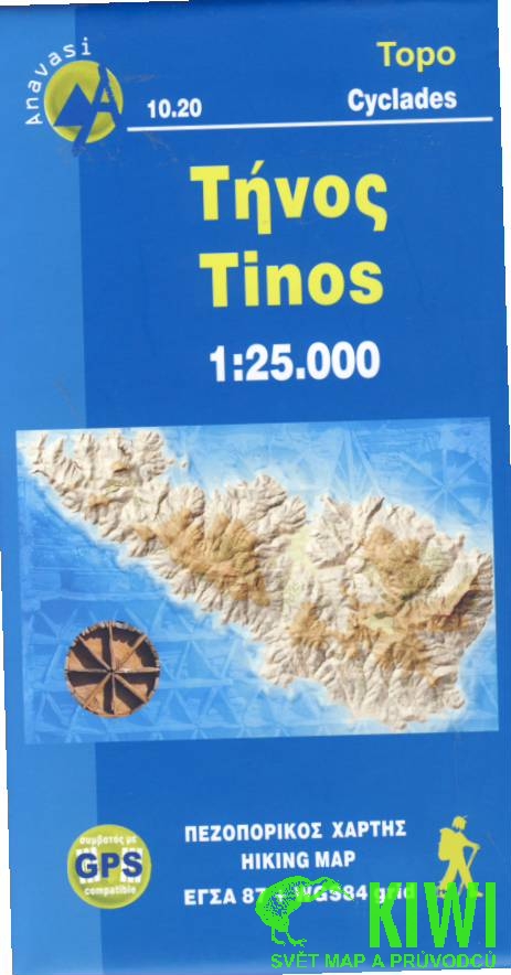 Anavasi mapa Tinos 1:25 t.