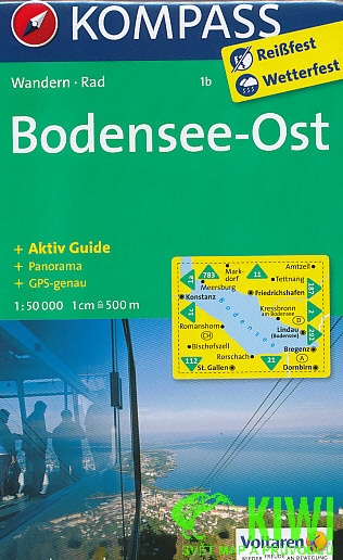 Kompass Bodensee-Ost 1b 1:50 t., německy